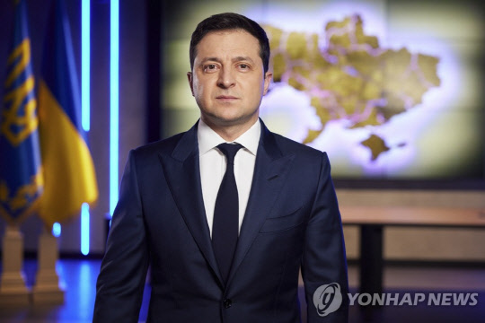 볼로디미르 젤렌스키 우크라이나 대통령. <키예프 AP=연합뉴스>